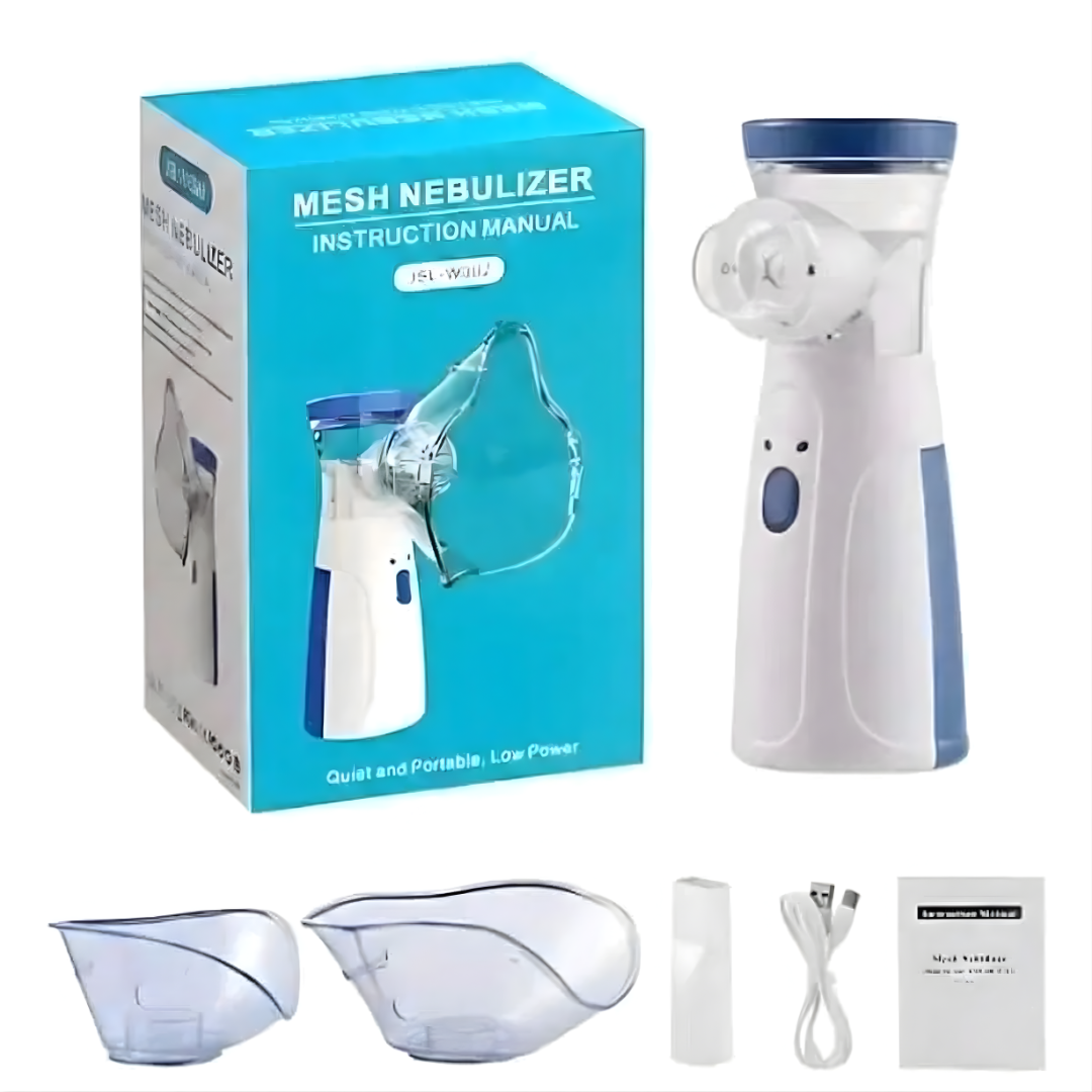 Nébuliseur Portable Rechargeable USB (Enfants & Adultes) – Appareil Respiratoire Silencieux à Technologie Mesh pour Soulager Asthme, Toux & Allergies à la Poussière